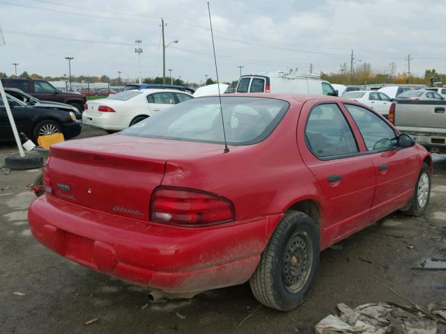 1P3EJ46C8WN207288 - 1998 PLYMOUTH BREEZE BAS RED photo 4