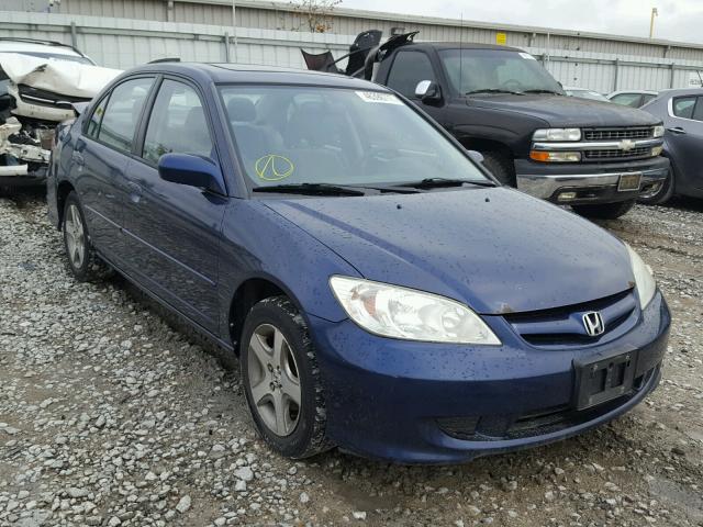 JHMES25724S001452 - 2004 HONDA CIVIC EX BLUE photo 1