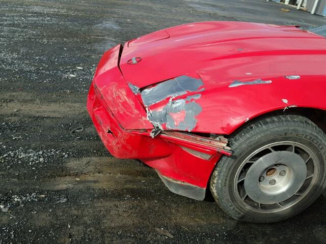 1G1YY318XH5109932 - 1987 CHEVROLET CORVETTE RED photo 9