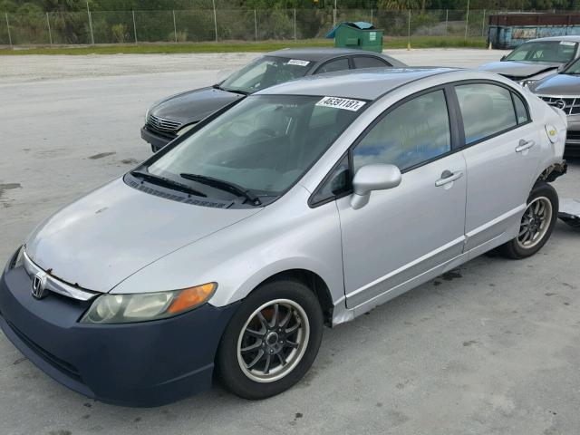 1HGFA15576L042448 - 2006 HONDA CIVIC SILVER photo 2