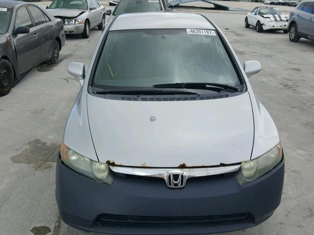 1HGFA15576L042448 - 2006 HONDA CIVIC SILVER photo 9