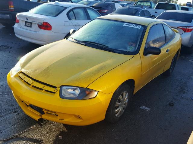 1G1JC12F637286279 - 2003 CHEVROLET CAVALIER YELLOW photo 2