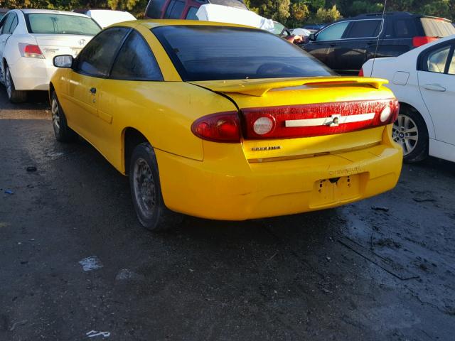 1G1JC12F637286279 - 2003 CHEVROLET CAVALIER YELLOW photo 3