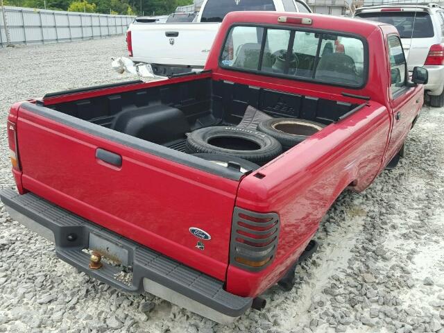 1FTCR10A4VPA90141 - 1997 FORD RANGER RED photo 4