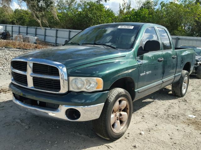 1D7HA18N32S678907 - 2002 DODGE RAM 1500 GREEN photo 2