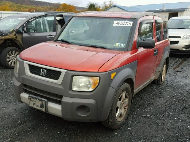 5J6YH28573L053489 - 2003 HONDA ELEMENT EX ORANGE photo 2