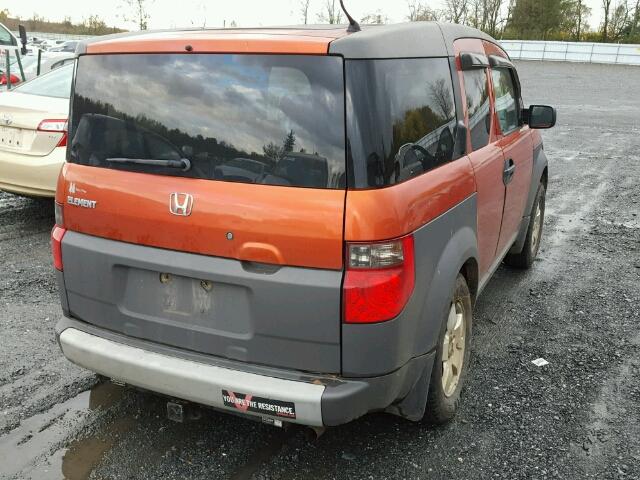 5J6YH28573L053489 - 2003 HONDA ELEMENT EX ORANGE photo 4