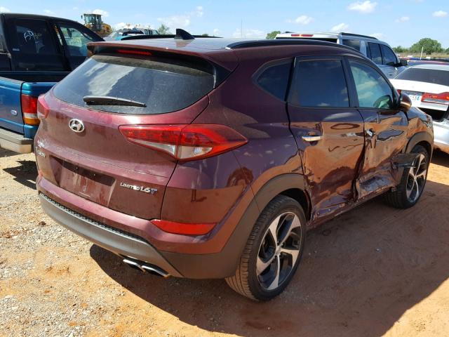 KM8J33A25GU023298 - 2016 HYUNDAI TUCSON LIM RED photo 4