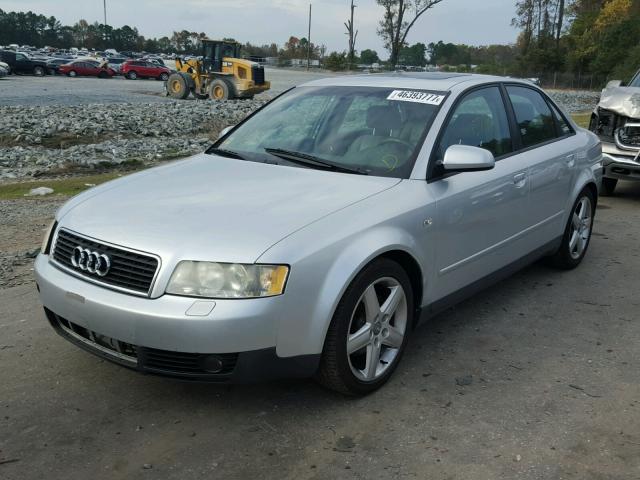 WAUJC68E14A087631 - 2004 AUDI A4 1.8T SILVER photo 2