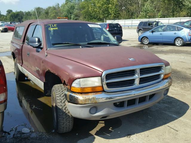 1B7GG22N51S295455 - 2001 DODGE DAKOTA MAROON photo 1