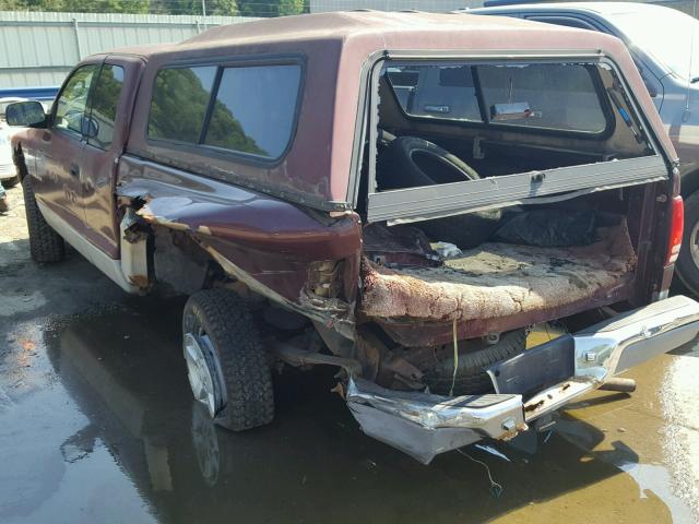 1B7GG22N51S295455 - 2001 DODGE DAKOTA MAROON photo 3