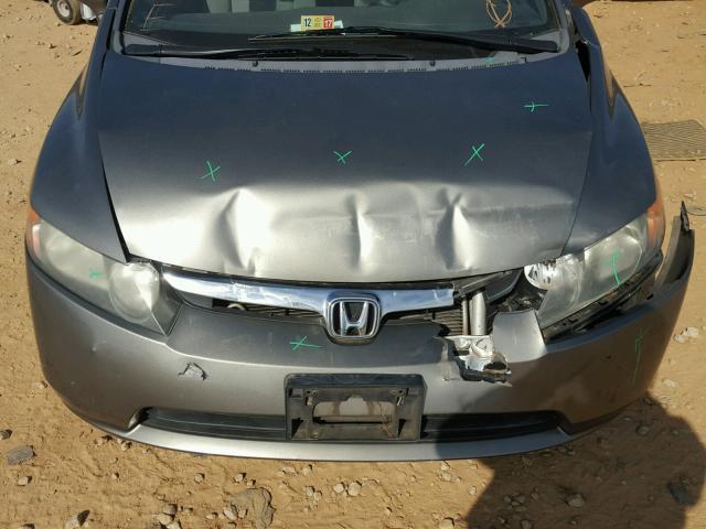 2HGFA15528H351163 - 2008 HONDA CIVIC LX GRAY photo 9