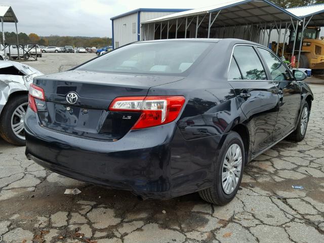 4T1BF1FK3CU021309 - 2012 TOYOTA CAMRY BLACK photo 4