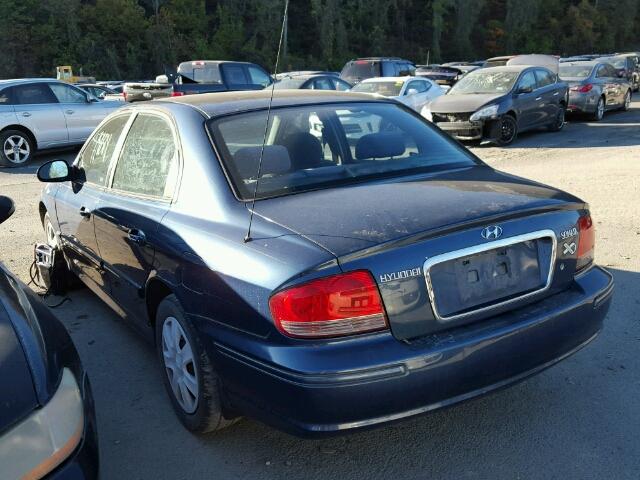 KMHWF25S63A749751 - 2003 HYUNDAI SONATA BLUE photo 3