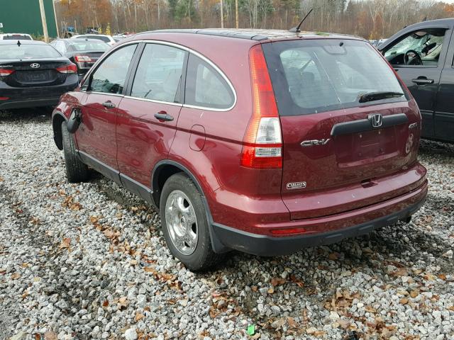 5J6RE4H33AL089880 - 2010 HONDA CR-V RED photo 3