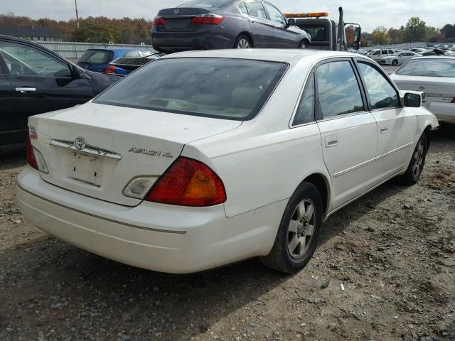 4T1BF28B61U165677 - 2001 TOYOTA AVALON XL WHITE photo 4