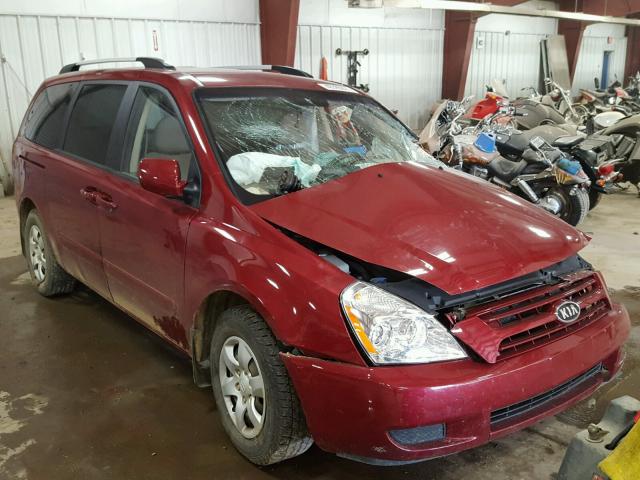 KNDMG4C36A6340665 - 2010 KIA SEDONA LX RED photo 1