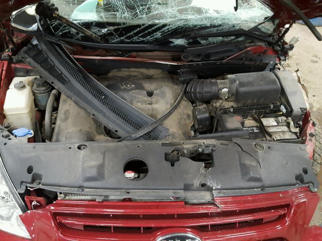 KNDMG4C36A6340665 - 2010 KIA SEDONA LX RED photo 7