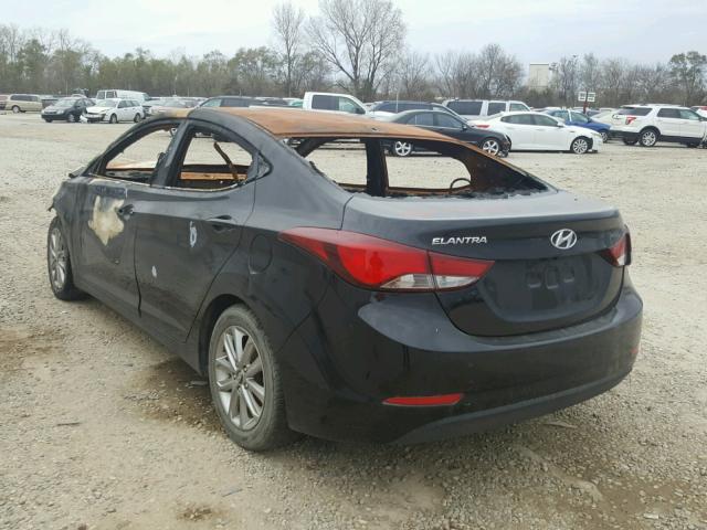 KMHDH4AEXEU057068 - 2014 HYUNDAI ELANTRA SE BURN photo 3