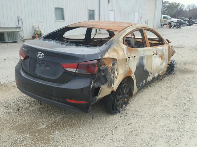 KMHDH4AEXEU057068 - 2014 HYUNDAI ELANTRA SE BURN photo 4