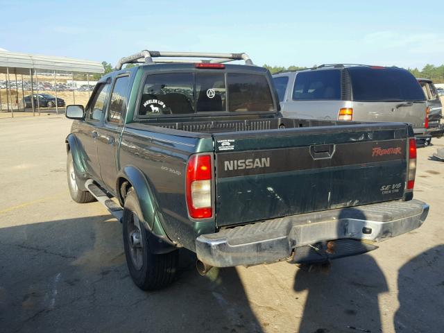 1N6ED27Y8YC418640 - 2000 NISSAN FRONTIER C GREEN photo 3