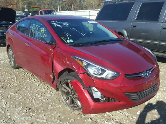 5NPDH4AE7FH608265 - 2015 HYUNDAI ELANTRA SE RED photo 1