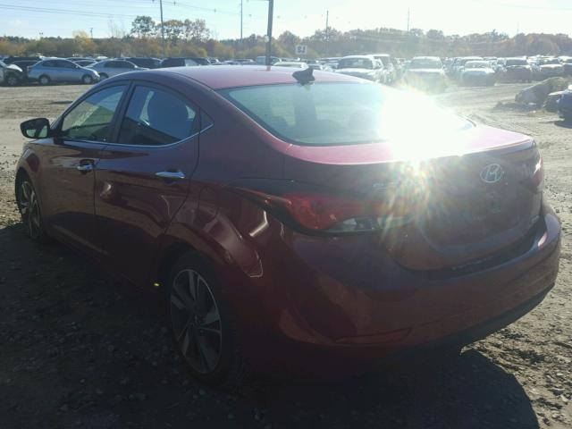 5NPDH4AE7FH608265 - 2015 HYUNDAI ELANTRA SE RED photo 3