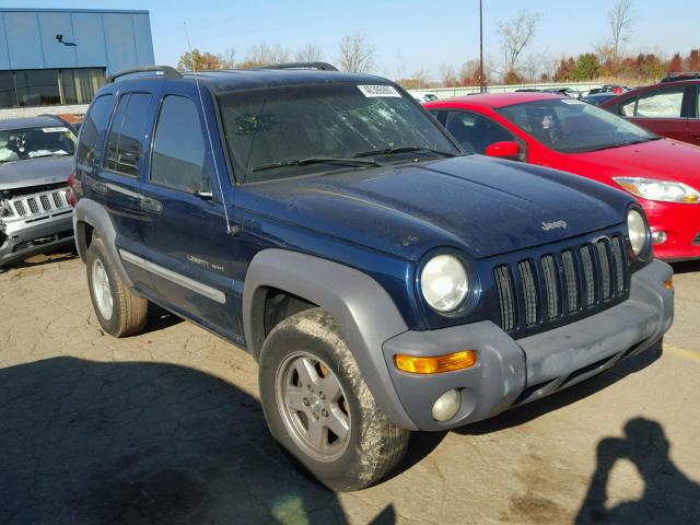 1J4GL48K52W294654 - 2002 JEEP LIBERTY SP BLUE photo 1