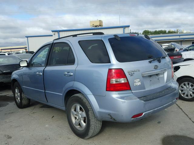 KNDJD735X85762954 - 2008 KIA SORENTO EX BLUE photo 3