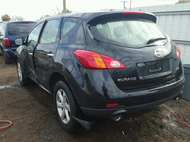 JN8AZ18WX9W209513 - 2009 NISSAN MURANO S BLACK photo 3