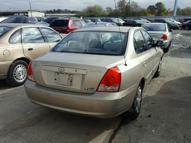 KMHDN46D65U939850 - 2005 HYUNDAI ELANTRA GL GOLD photo 4