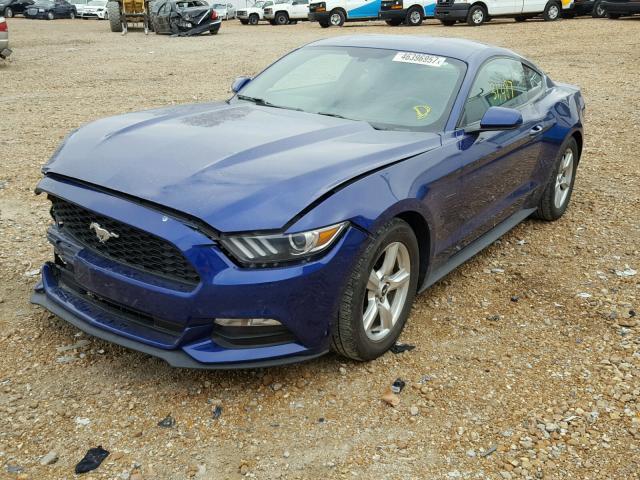 1FA6P8AMXF5350341 - 2015 FORD MUSTANG BLUE photo 2