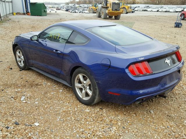 1FA6P8AMXF5350341 - 2015 FORD MUSTANG BLUE photo 3