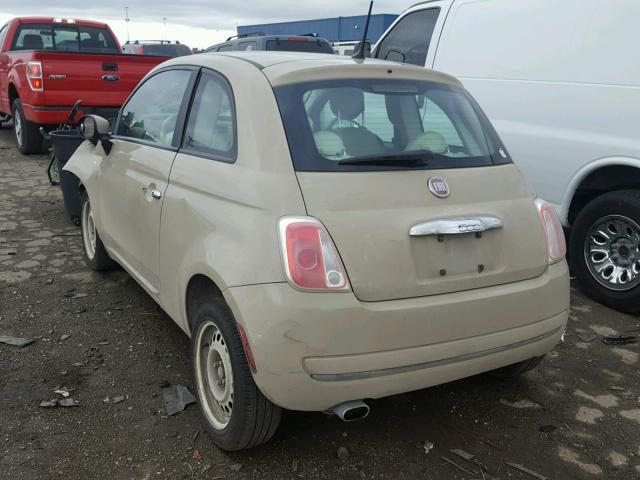 3C3CFFAR8CT211664 - 2012 FIAT 500 POP TAN photo 3