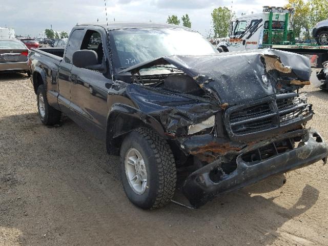 1B7GG22N1YS765944 - 2000 DODGE DAKOTA BLACK photo 1