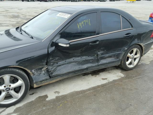 WDBRF40J04A595498 - 2004 MERCEDES-BENZ C 230K SPO BLACK photo 9