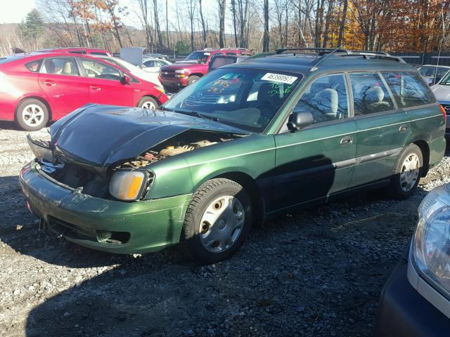 4S3BH635117311229 - 2001 SUBARU LEGACY L GREEN photo 2