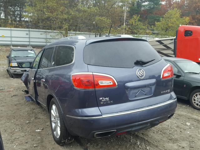 5GAKVCKD0EJ215330 - 2014 BUICK ENCLAVE BLUE photo 3