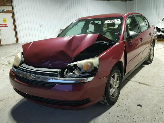 1G1ZT52805F231122 - 2005 CHEVROLET MALIBU LS RED photo 2