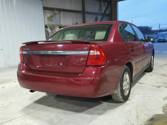 1G1ZT52805F231122 - 2005 CHEVROLET MALIBU LS RED photo 4