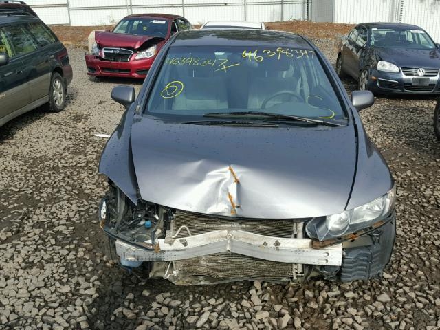 2HGFA1F54AH322266 - 2010 HONDA CIVIC LX CHARCOAL photo 9