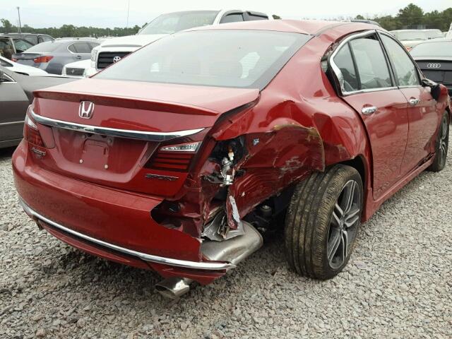 1HGCR2F56HA041032 - 2017 HONDA ACCORD SPO RED photo 4