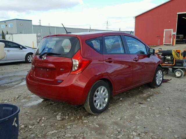 3N1CE2CP7FL382335 - 2015 NISSAN VERSA NOTE RED photo 4