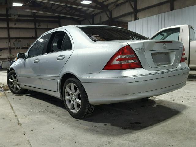 WDBRF92H67F864702 - 2007 MERCEDES-BENZ C 280 4MAT SILVER photo 3