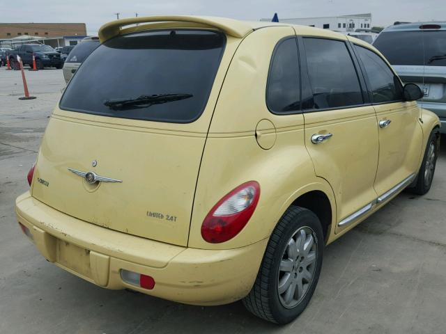 3A8FY68877T501537 - 2007 CHRYSLER PT CRUISER YELLOW photo 4