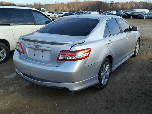 4T1BK3EK7BU125003 - 2011 TOYOTA CAMRY SE SILVER photo 4