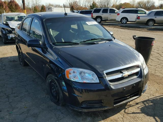 KL1TD56E49B626239 - 2009 CHEVROLET AVEO LS BLACK photo 1