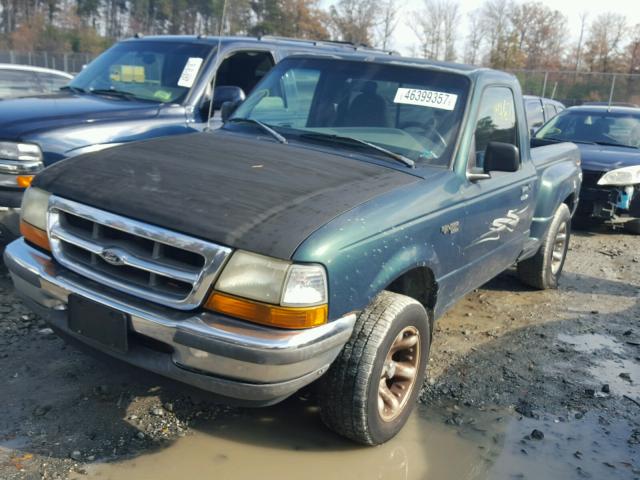 1FTYR10U2WTA12188 - 1998 FORD RANGER GREEN photo 2