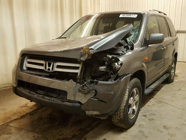 2HKYF18627H536915 - 2007 HONDA PILOT EXL GRAY photo 2