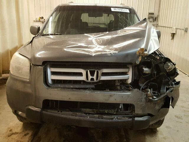 2HKYF18627H536915 - 2007 HONDA PILOT EXL GRAY photo 9